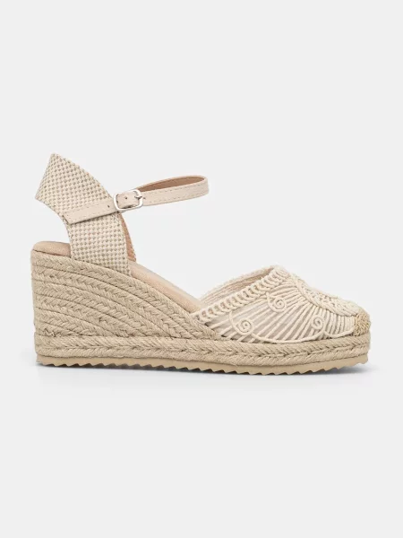 Еспадрилі Medicine на танкетці бежевий
