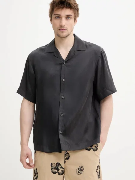 HUGO camasa barbati relaxed negru