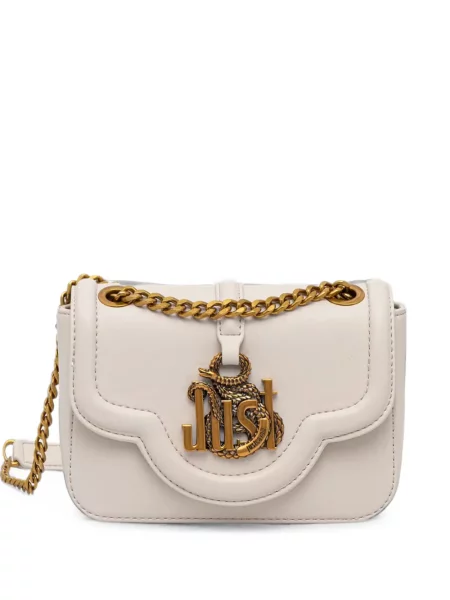 Body Just Cavalli cu model piele de șarpe alb