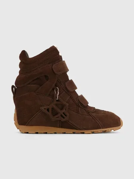 Naked Wolfe Element sneakers wedges pentru femei din piele întoarsă