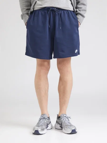 Nike Sportswear Nohavice CLUB námornícka modrá biela