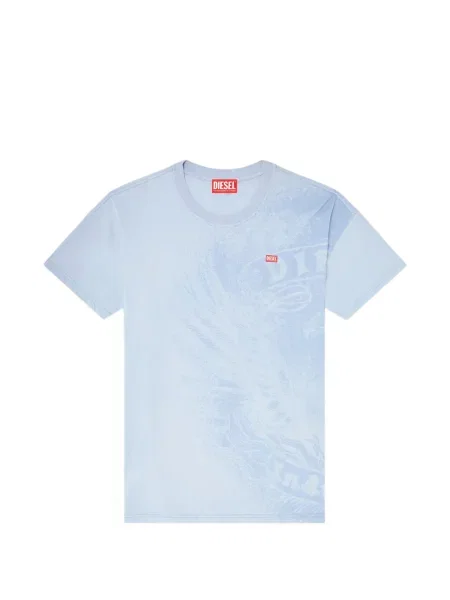 Tricou Diesel cu imagine din jerseu albastru