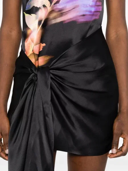 Rochie David Koma cu model floral cu imagine negru