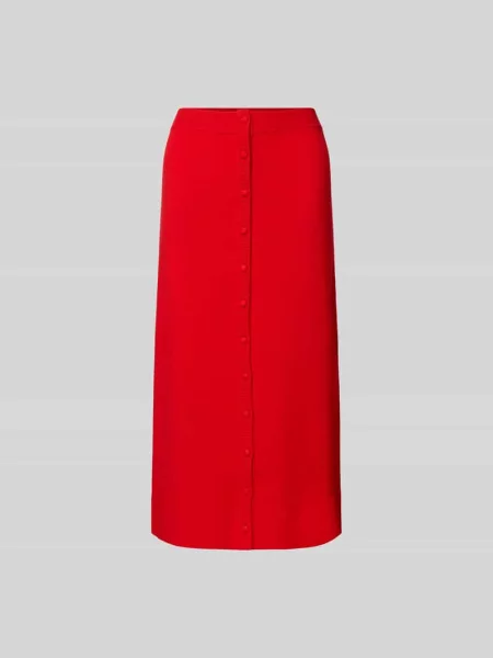 Spódnica midi z imitacji dzianiny Victoria Beckham czerwona