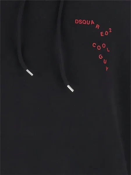 Hanorac cu glugă Dsquared2 cu imagine negru