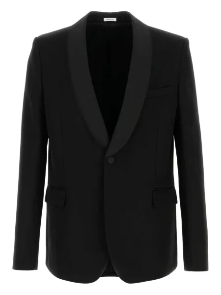 Sacou Alexander Mcqueen de lână negru