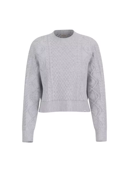 Guess Jeans sweter z dodatkiem wełny lekki szary