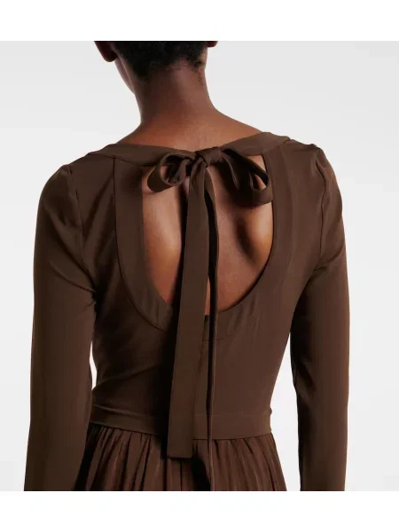 Pletena obleka maxi obleka Polo Ralph Lauren rjava