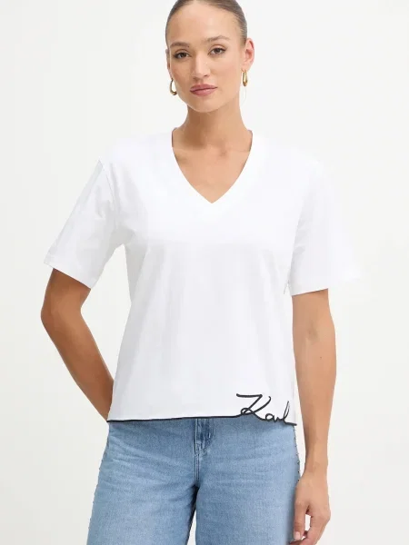Karl Lagerfeld tricou din alb