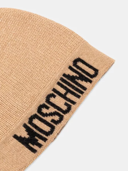 Moschino Kapa z volno bež