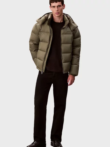 Стьобана куртка Calvin Klein зелена