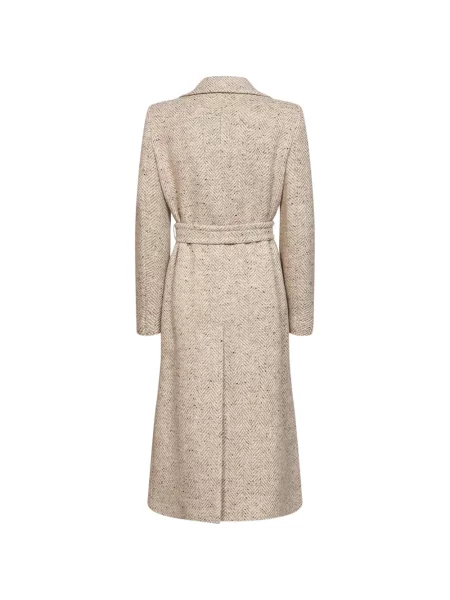 Cu centură palton Tagliatore cu model herringbone