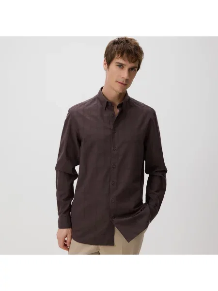 Reserved Košile regular fit z egyptské bavlny světle olivová