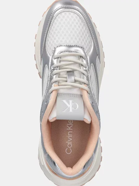 Calvin Klein Sportcipők Hike Runner Lace Up Mesh Mix Met Színes fehér
