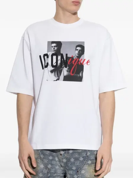 Tricou Dsquared2 cu imagine alb