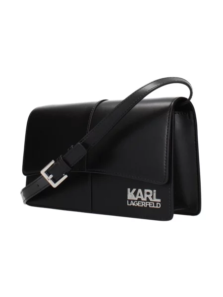 Torebka Karl Lagerfeld skórzana czarna