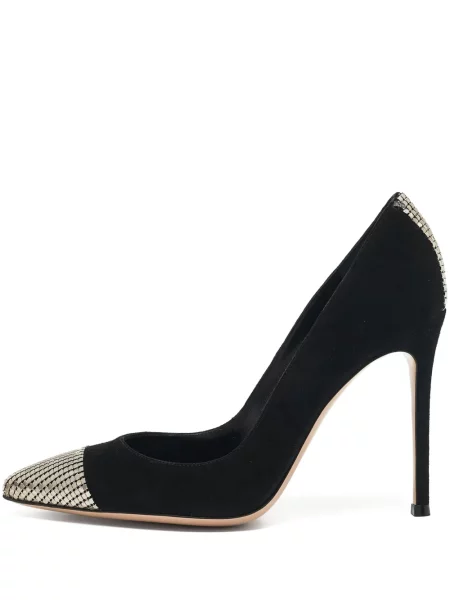 Pantofi cu toc Gianvito Rossi de cristal negru