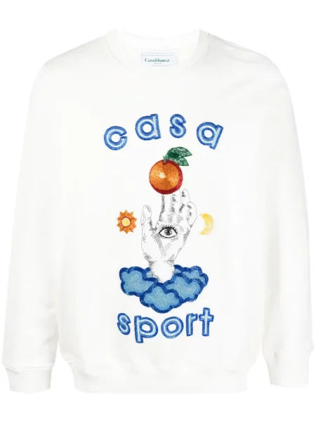 Hanorac crewneck Casablanca alb