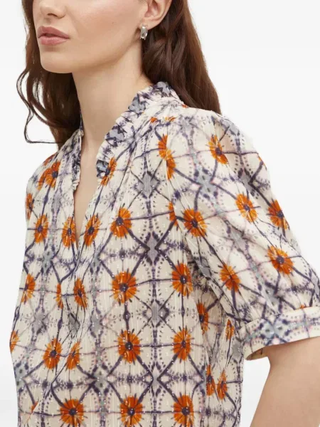 Palaidinė La Petite Française v formos iškirpte su raukiniais