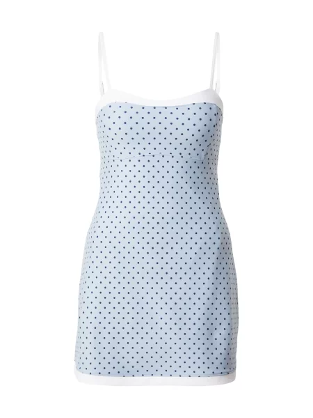 Abercrombie & Fitch Rochie de vară albastru deschis / albastru închis alb