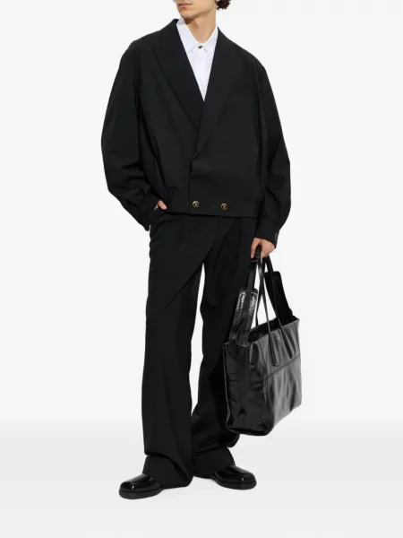 Pantaloni Balmain de lână negru