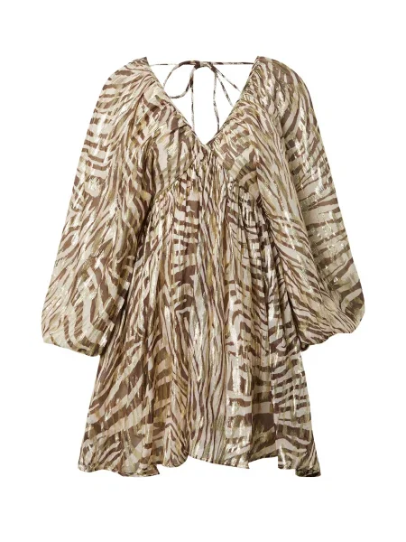 Nasty Gal Rochie Georgette / maro / auriu bej