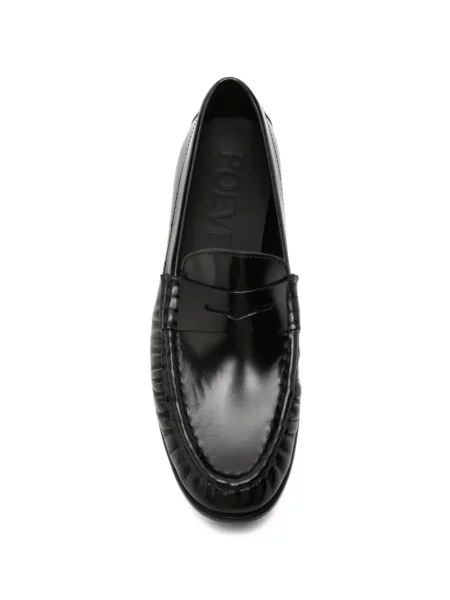 Pantofi loafer Poeve din piele negru