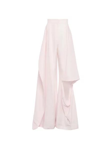 Pantaloni A.w.a.k.e. Mode drapate roz