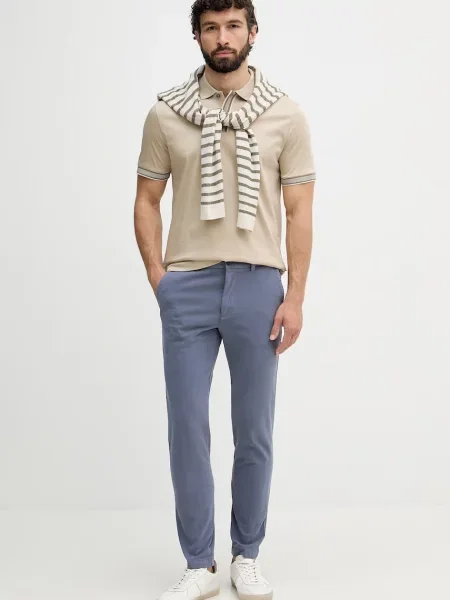 Tricou polo Boss bej