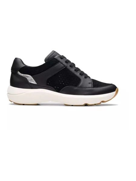 Sneakersy Clarks skórzane czarne
