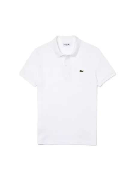 Koszulka polo o kroju slim fit z czystej bawełny Lacoste biała