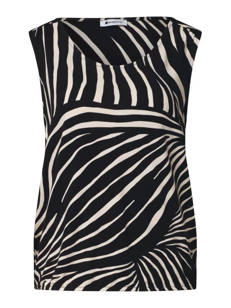 STREET ONE Top crem negru