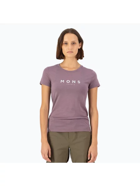 Дамска термо тениска Mons Royale Icon Classic mauve виолетово