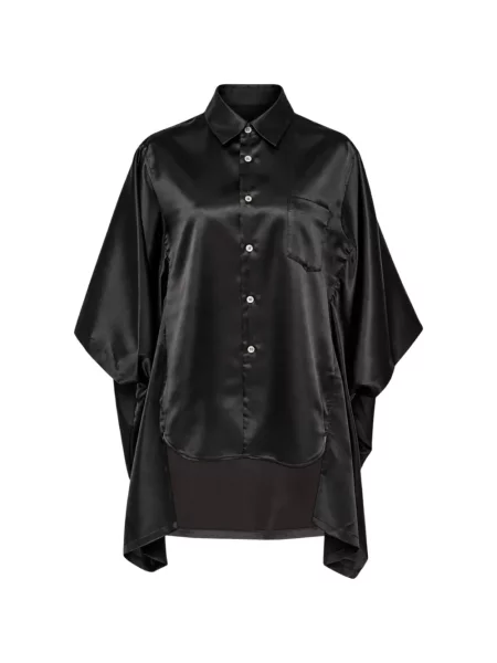 Cămașă Comme Des Garçons din satin negru