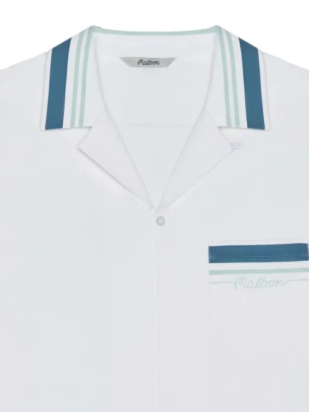 Golf cămașă Malbon Golf cu dungi alb