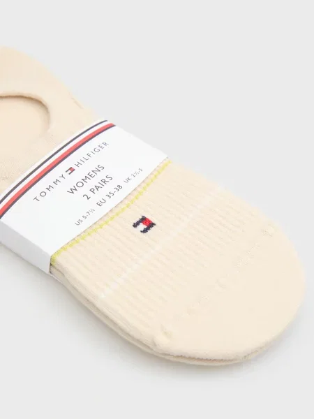 Носки Tommy Hilfiger в полоску бежевые