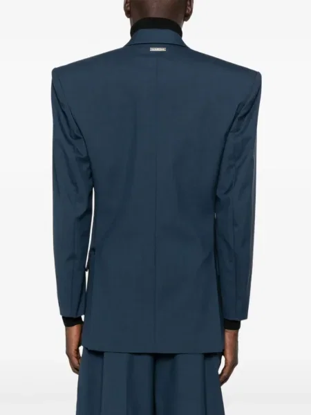 Sacou Mugler de lână albastru
