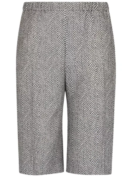 Szorty Emporio Armani w jodełkę brązowe