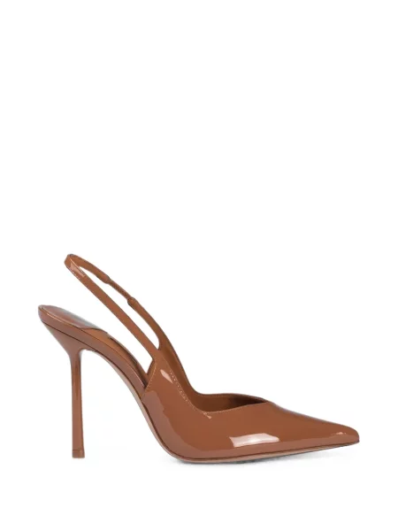 Pantofi cu toc Le Silla din piele slingback maro