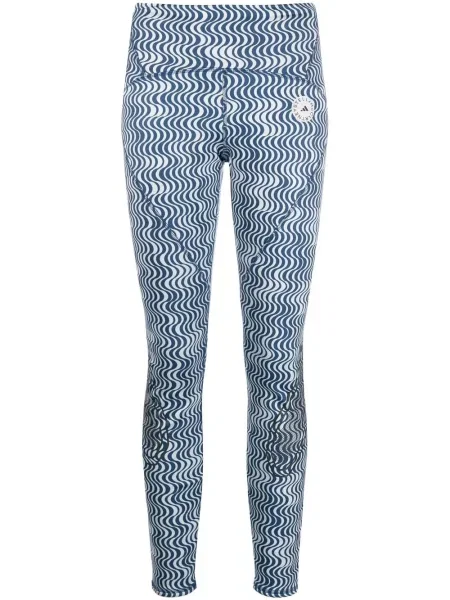 Pantaloni Adidas By Stella Mccartney cu imagine cu imprimeu abstract alergare