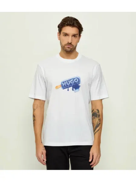 Hugo Blue Tricou Noglasy alb