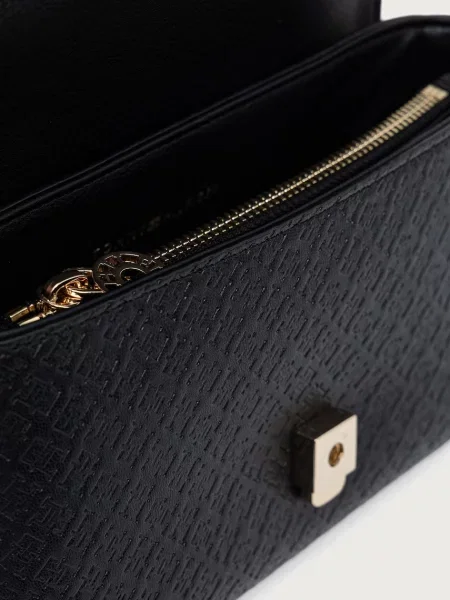 Tommy Hilfiger чанта crossbody дамска от имитация на кожа черно