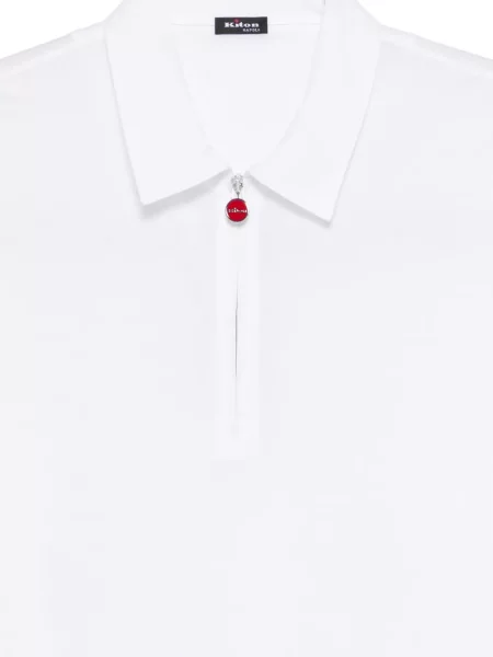 Tricou polo Kiton alb