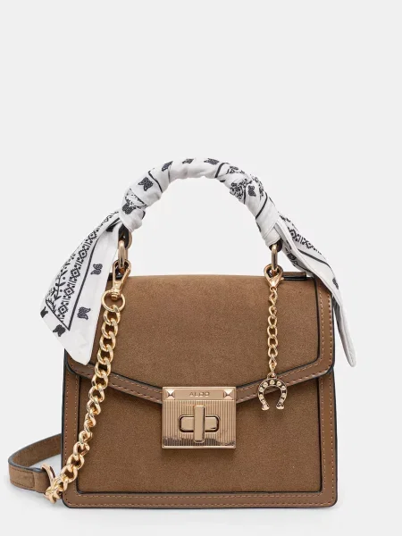 Aldo geantă crossbody pentru femei cu imitație de piele întoarsă CALOBAREL maro