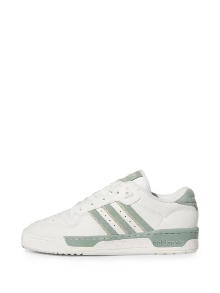 Tricou Adidas alergare din material terry cu imprimeu geometric alb
