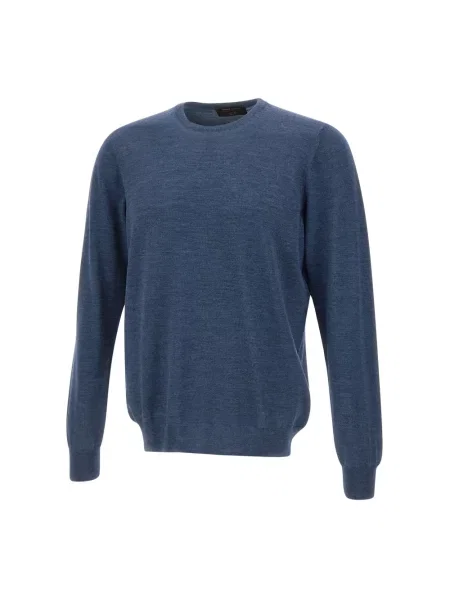 Sweter Gran Sasso wełniany niebieski