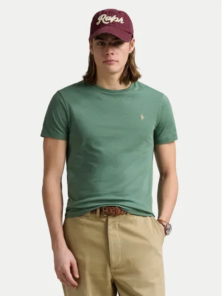 Polo Ralph Lauren Tričko Custom Slim Fit zelená
