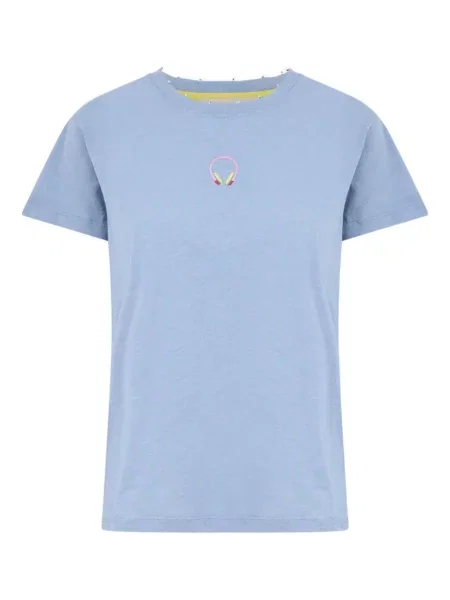 Tricou Mira Mikati cu broderie albastru