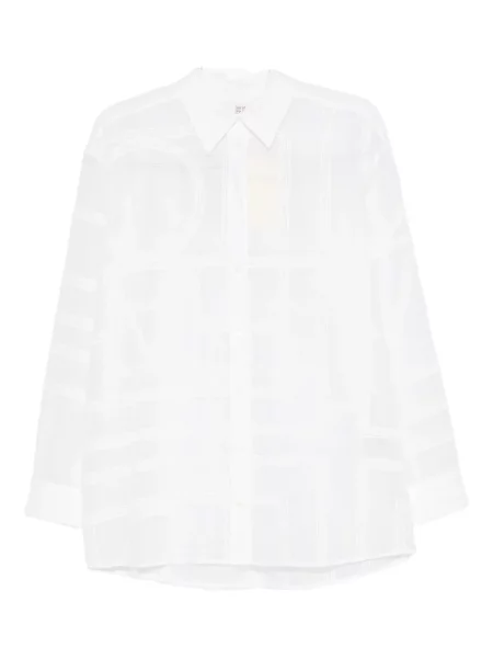 Cămașă Toteme cu imprimeu geometric alb