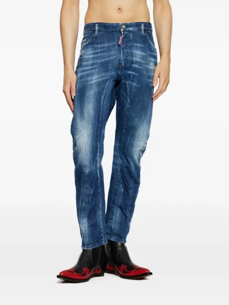 Blugi Dsquared2 zdrențuiți albastru